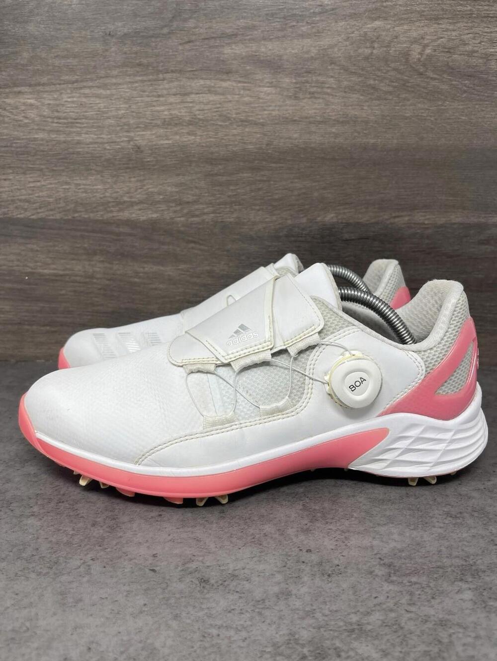 Adidas ZG21 BOA Golf Shoes Womens Size 10 White Pink FW5635